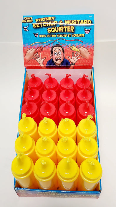 Phony Ketchup and Mustard Squirter - Display of 24