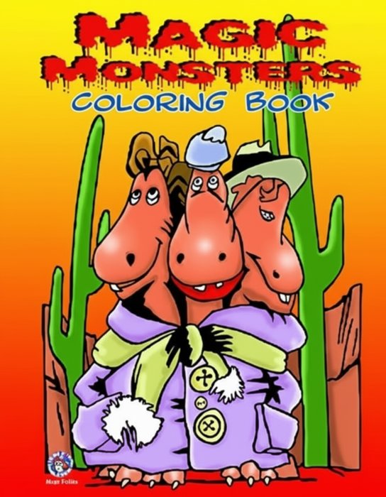 Magic Coloring Book - Cute Monsters 4" x 5.5" (FT)