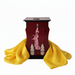 Clatter Box - Wood with yellow silk, white background