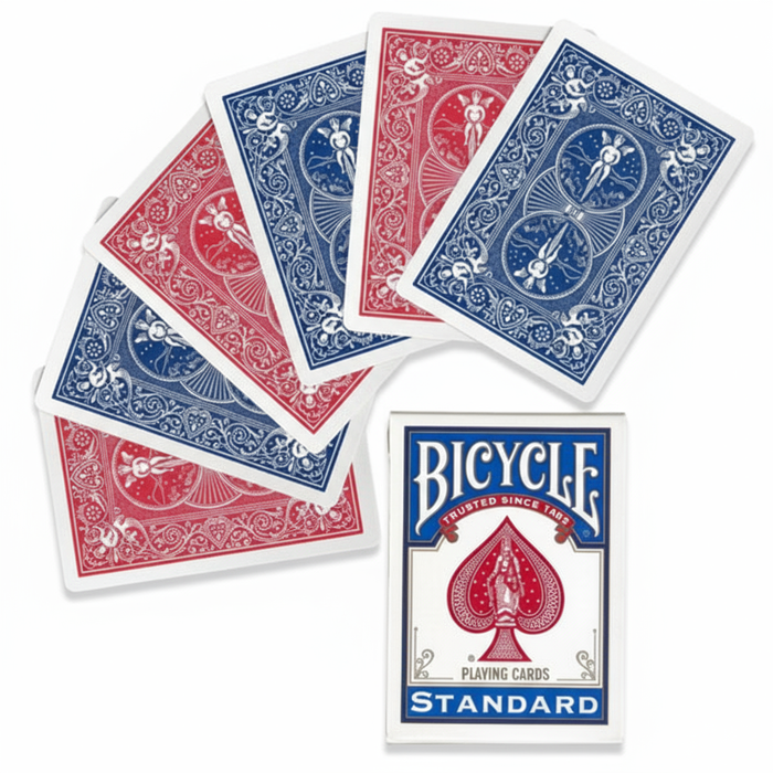 Bicycle Double Back Poker Utility Deck - One Side Red One Side Blue