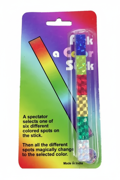 Pick a Color Stick with the color stick positioned diagonally across the packaging