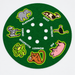 Animal Hunter MS animal illustration on green circular disc