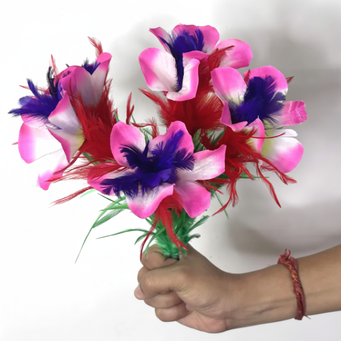 Production Flower Bouquet Deluxe - 6 Flowers on white background