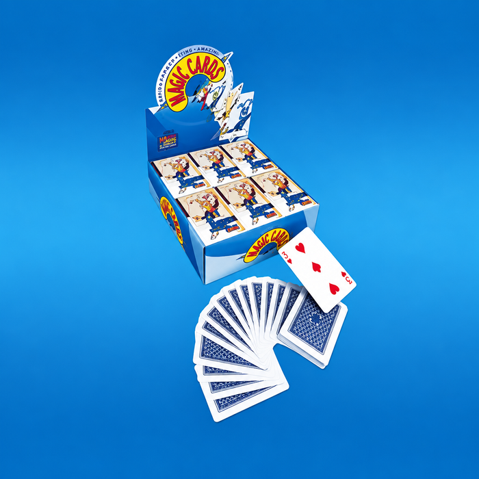 Magic Taper Cards display and playing cards, enhanced clarity