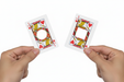 Square Circle Card Transformation magic cards on a white background