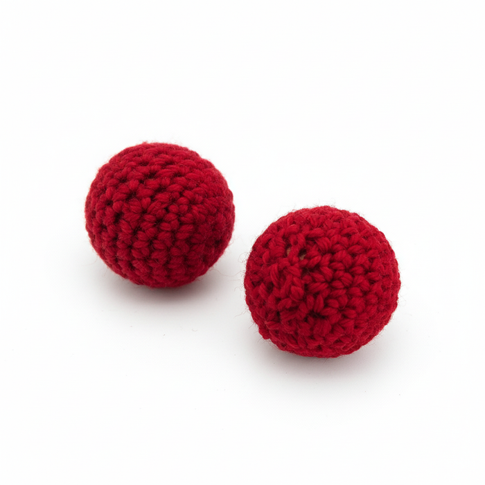 Chop Cup Balls - 3/4" Crocheted Balls (FT) - Set of 2