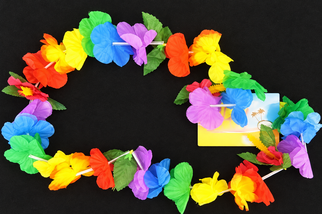 Rainbow Flower Lei - 36 inch