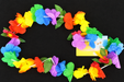 Rainbow Flower Lei - 36 inch