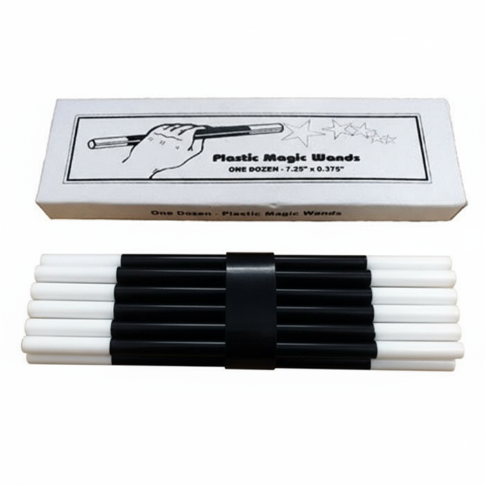Magic Wands - Black 7.25" x 3/8" - Pack of 12 (FT)