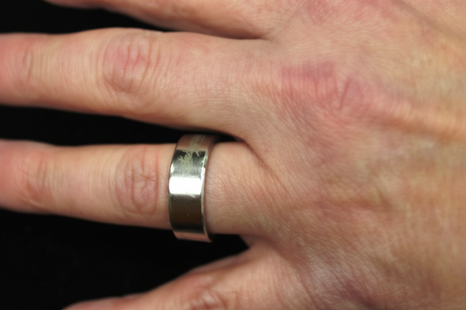 Silver magnetic PK ring, 2.0 cm
