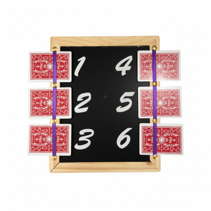 Slate of Mind magic slate with cards on a clean white background