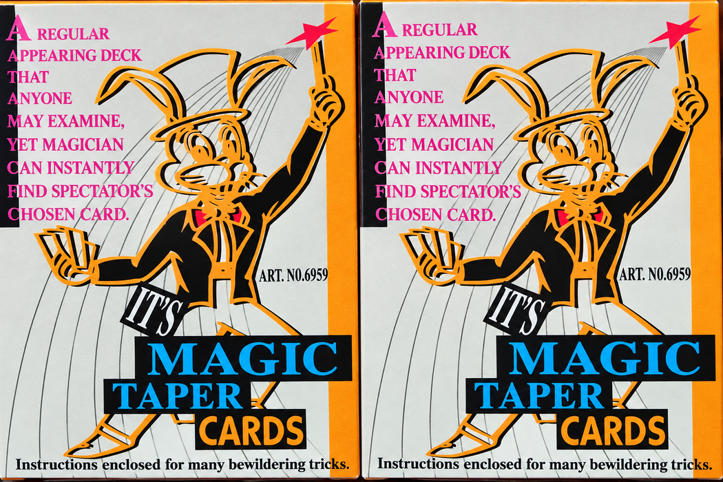 Magic Taper Cards packaging artwork, enhanced clarity