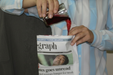 Liquid from Newspaper magic trick