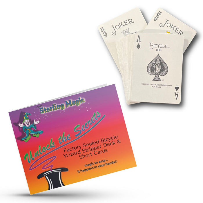 Wizard Bicycle Stripper Deck Including Short Cards - Red Backs (Sterling)