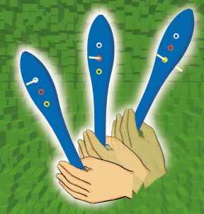 Jumping Peg Paddle Pack of 12 - (FT)