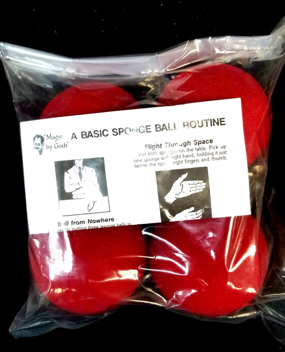 Sponge Balls - 2.75" Pro - Pack of 4 - Red (Goshman)