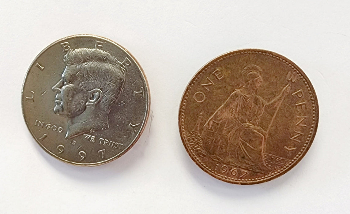 EZ Magic Copper/Silver English Penny and US Half Dollar