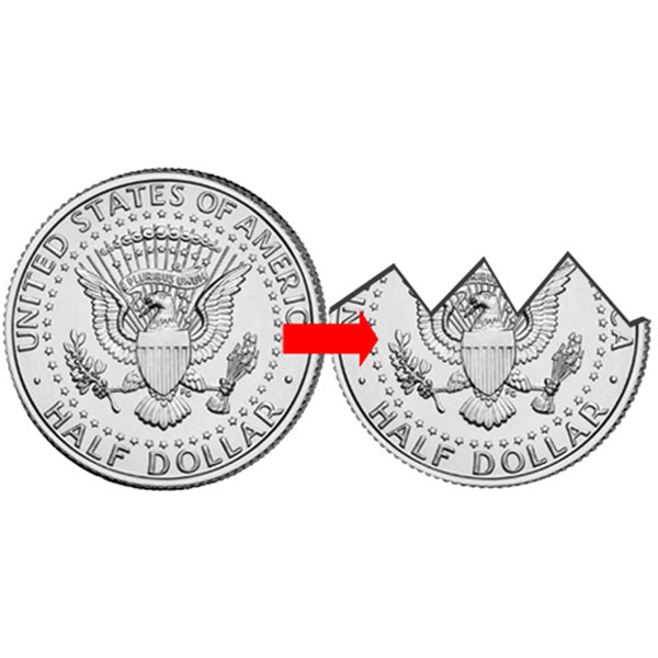 Bite out Coin - Half Dollar - US $0.50
