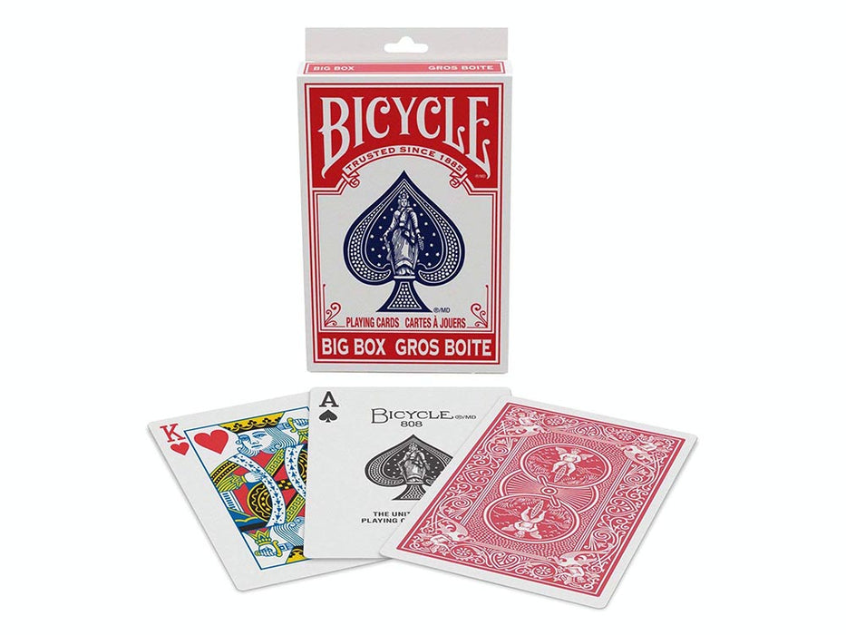 Jumbo Bicycle Big Box Card Deck - Red