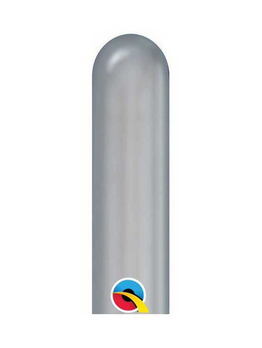Qualatex Chrome Silver Twisting Balloons 260Q Bag of 100