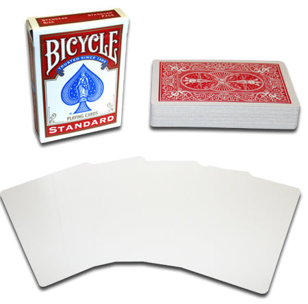 Bicycle Blank Face Poker Deck - Red