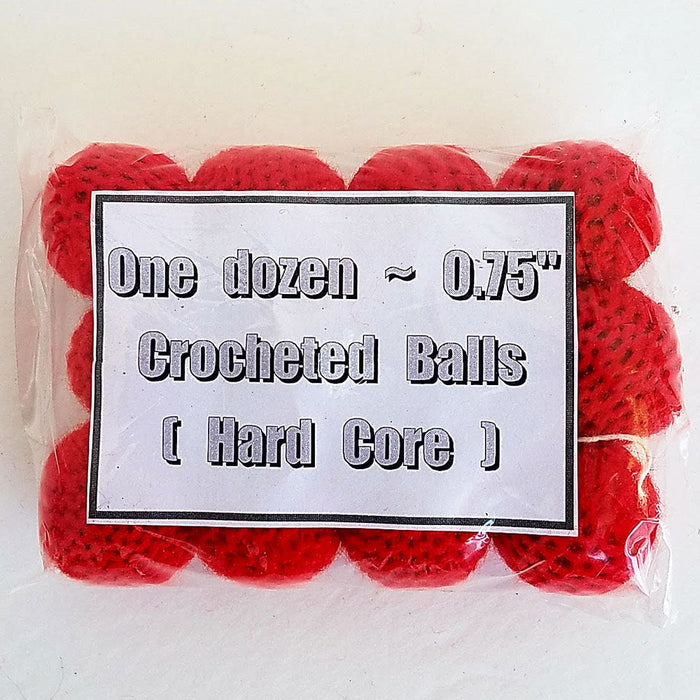 Crocheted Balls - Wool over Plastic 3/4" (FT) - Pack of 12