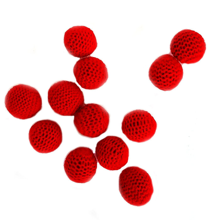 Crocheted Balls - Wool over Plastic 3/4" (FT) - Pack of 12