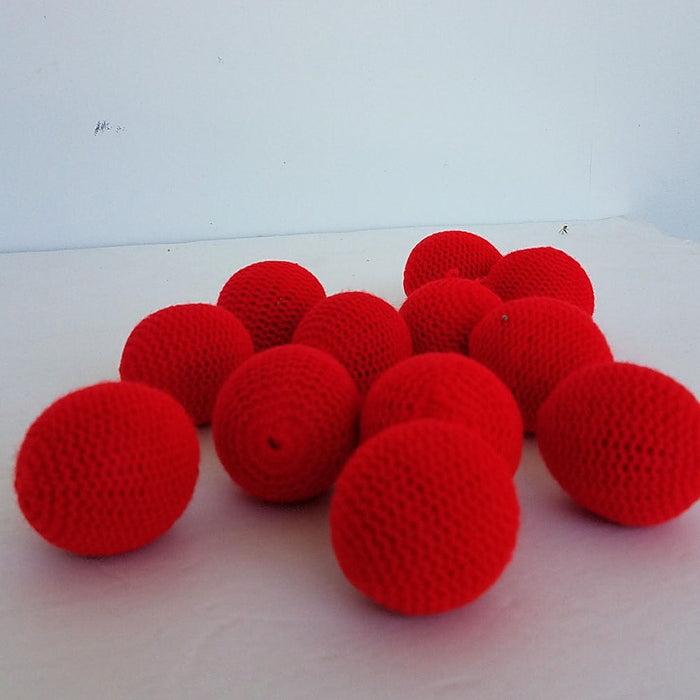 Crocheted Balls - Wool over Plastic 1.5" (FT) - Pack of 12