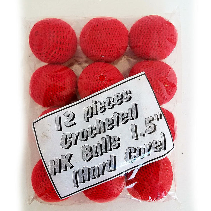 Crocheted Balls - Wool over Plastic 1.5" (FT) - Pack of 12