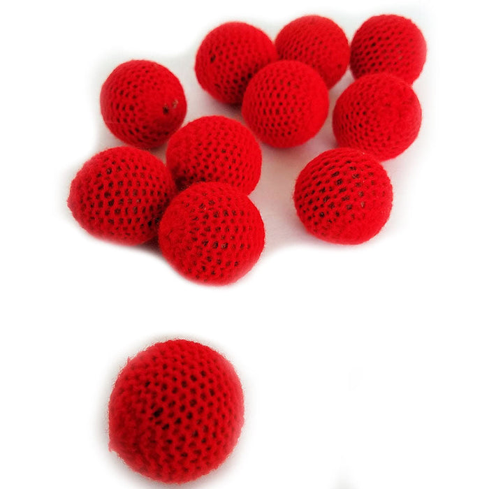 Crocheted Balls Wool over Plastic 1" - Pack of 12