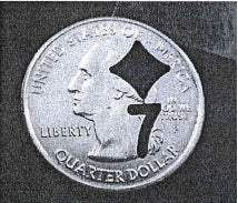 Cut out Coin Trick - Quarter US $0.25