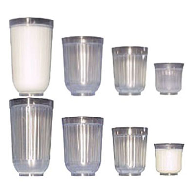 Diminishing Milk Glasses - Set of 4 (FT)