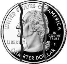 Folding Coins - Quarter Wavy - Double Fold