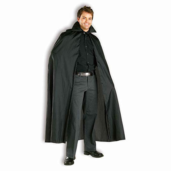 Magician - Vampire - Black Cape Ankle Length with Stand Up Collar