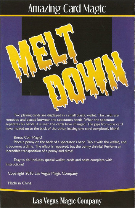Melt Down Amazing Card Magic (TM)
