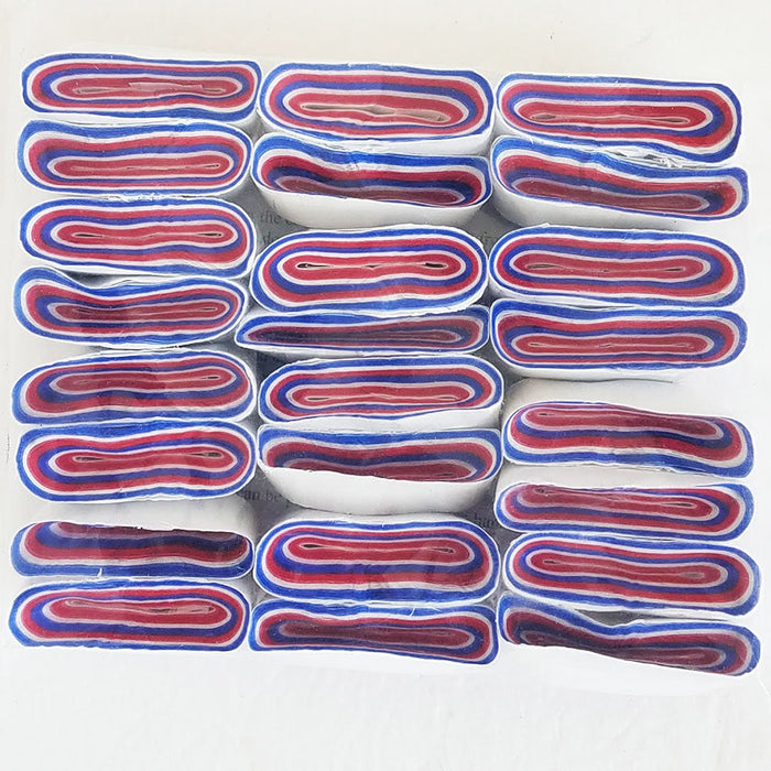Mouth Coils Jumbo Cresey 46 ft Combo Colors - Red White and Blue - Pack of 12