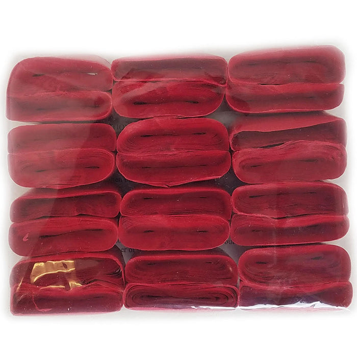 Mouth Coils - Jumbo Cresey - 46 ft - Red - Pack of 12