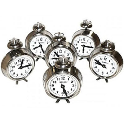 Production Clocks Set of 6 - Stainless Steel (FT)
