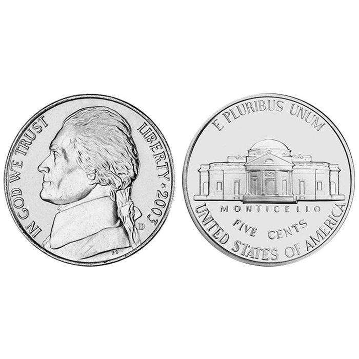 Real Coins - Nickels - Roll of 40