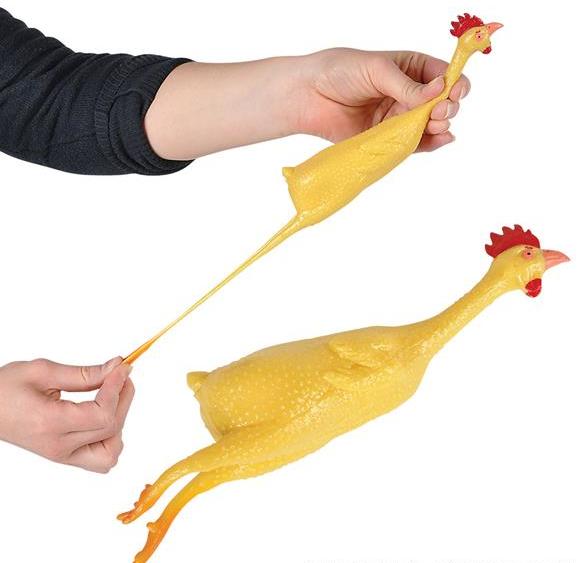 Stretch Rubber Chicken - 8"