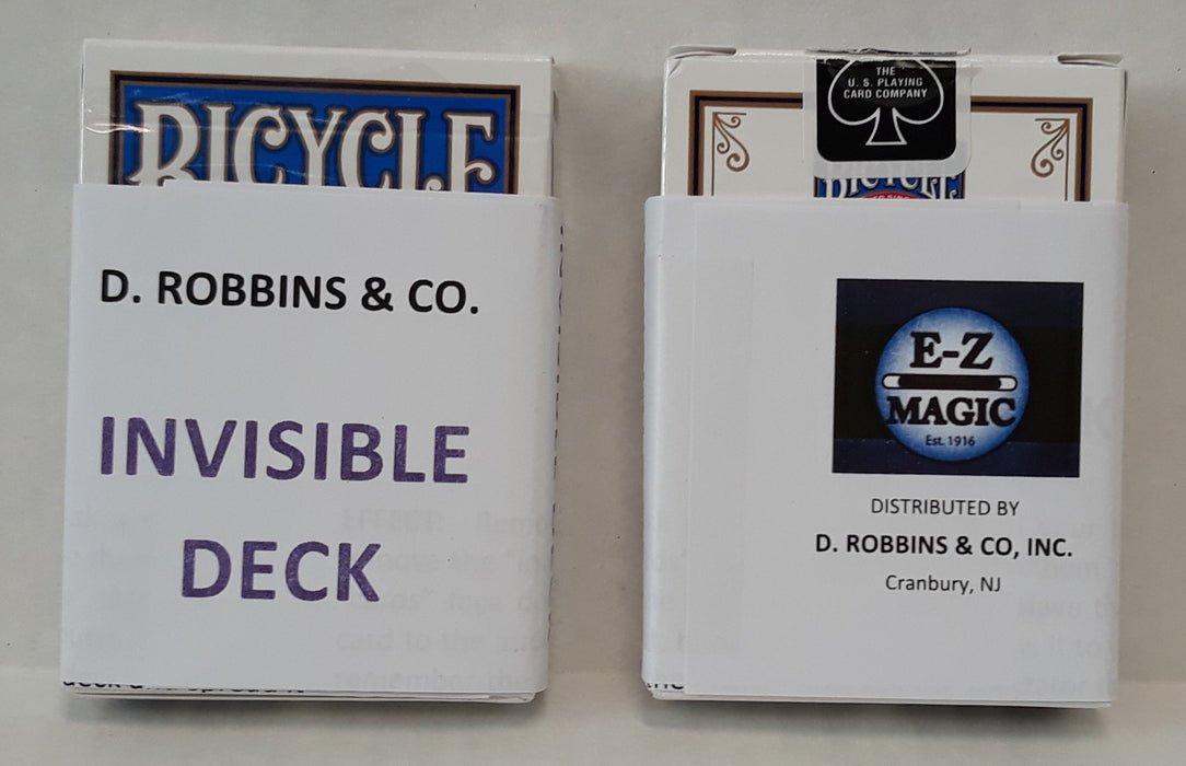 Invisible Deck Bicycle Poker Size - Blue backs (E-Z)