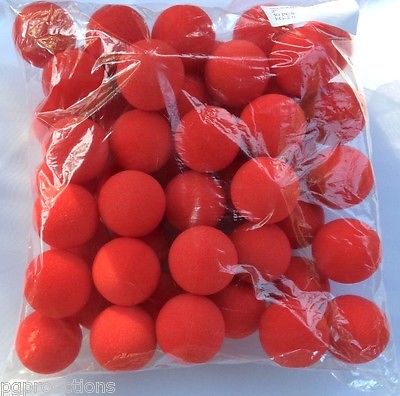Sponge Balls 1" - Professional Bulk Bag of 50 - Red (Goshman)